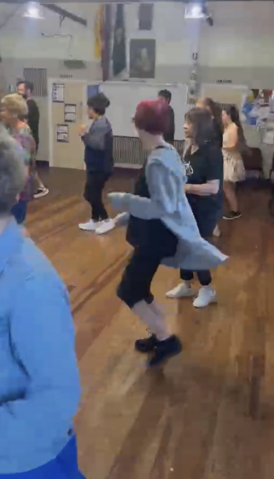 Scuffing Mad Dancers class mid-routine in Tawa
